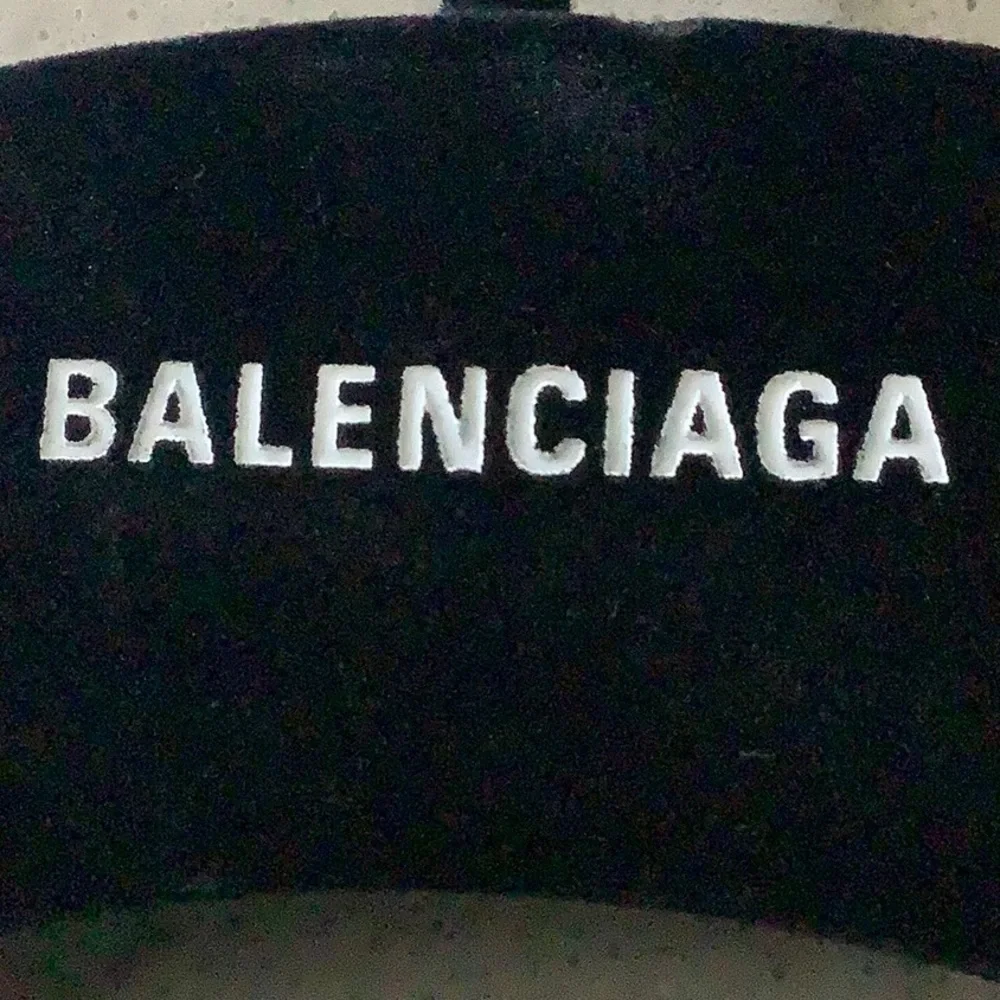 BALENCIAGA Black velvet/ suede hanger